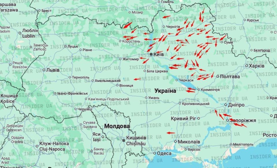 Стратеги направляются к Украине, десятки боевых дронов уже летят к целям