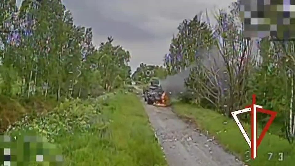 Спецназ Росгвардии уничтожил бронемашину «Козак» украинских националистов в Черниговской области