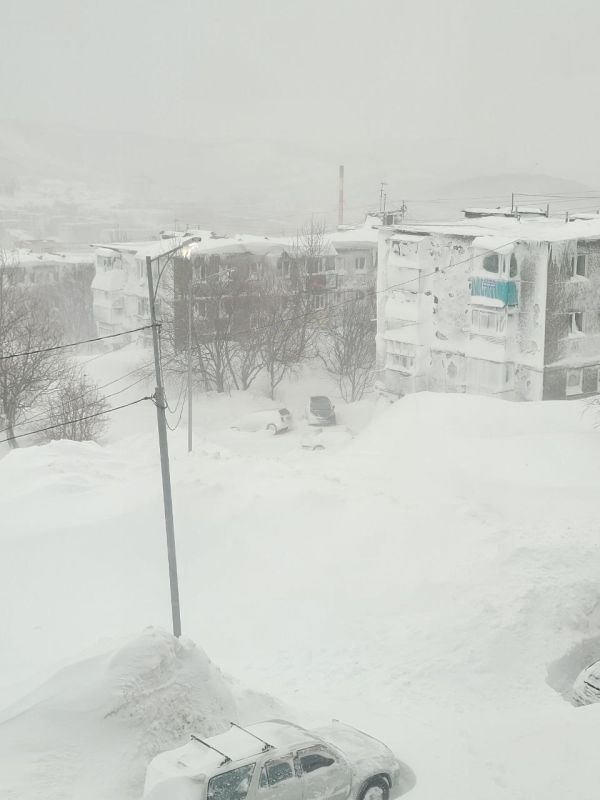 Сугробы на Камчатке выросли до четвертого этажа, а подъезды стали похожи на берлогу