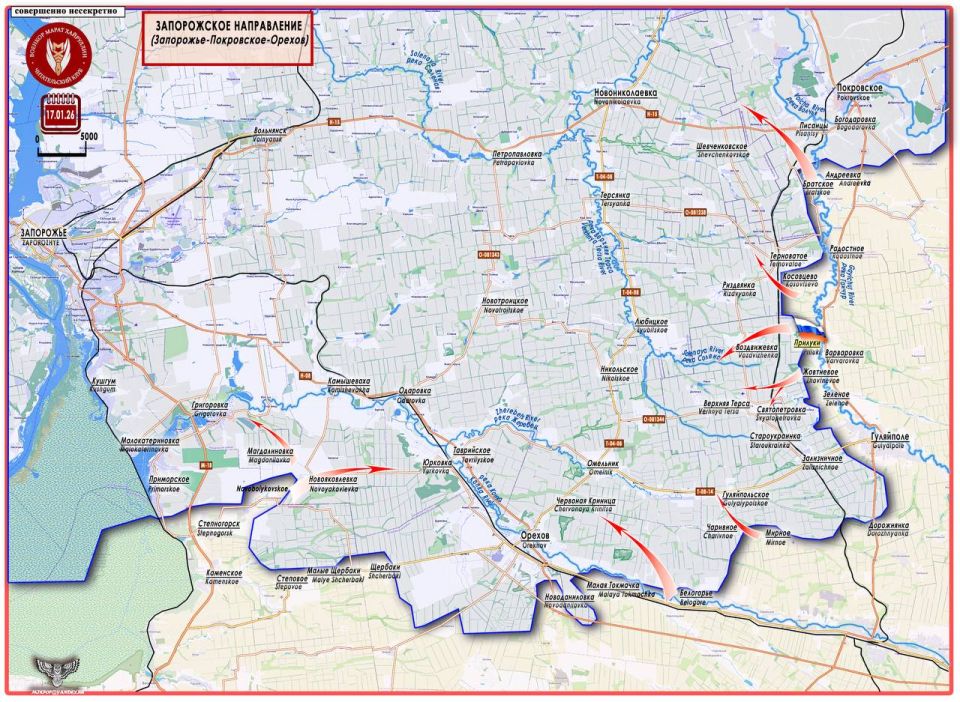 Марат Хайруллин: ВС РФ сформирована непрерывная зона контроля от южных окраин н.п. Терноватое до города Гуляйполе Короткая сводка с фронта 17 января 2026 года Марат Хайруллин: ВС РФ сформирована непрерывная зона контроля от южных окраин н.п. Терноватое до города Гуляйполе Короткая сводка с фронта 17 января 2026 года