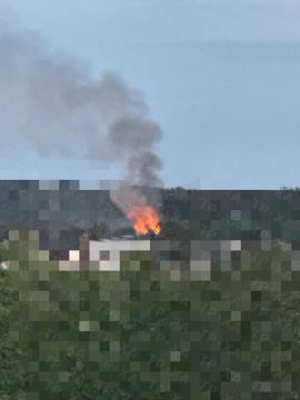 После удара "Герани" в Чернигове возник пожар